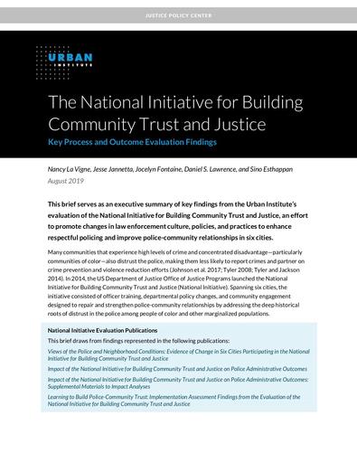 BRIEF: The National Initiative Building Community Trust and Justice